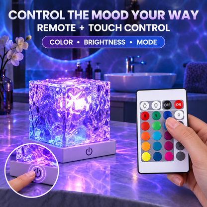 Rechargeable Ocean Wave Shower Light – 16-Color Waterproof Projector