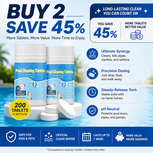 🔥 Flash Sale: 70% OFF – The Next-Gen Pool Purifier is here ✨ 2X Stronger Algae Control, Gentle & Safe for Kids! 👨‍👩‍👧‍👦