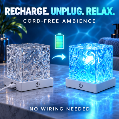 Rechargeable Ocean Wave Shower Light – 16-Color Waterproof Projector