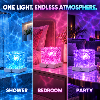 Rechargeable Ocean Wave Shower Light – 16-Color Waterproof Projector