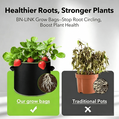 🌱 5 Gallon Grow Bags – Heavy Duty Aeration Fabric Pots with Handles for Vegetables, Flowers & Fruits 🪴