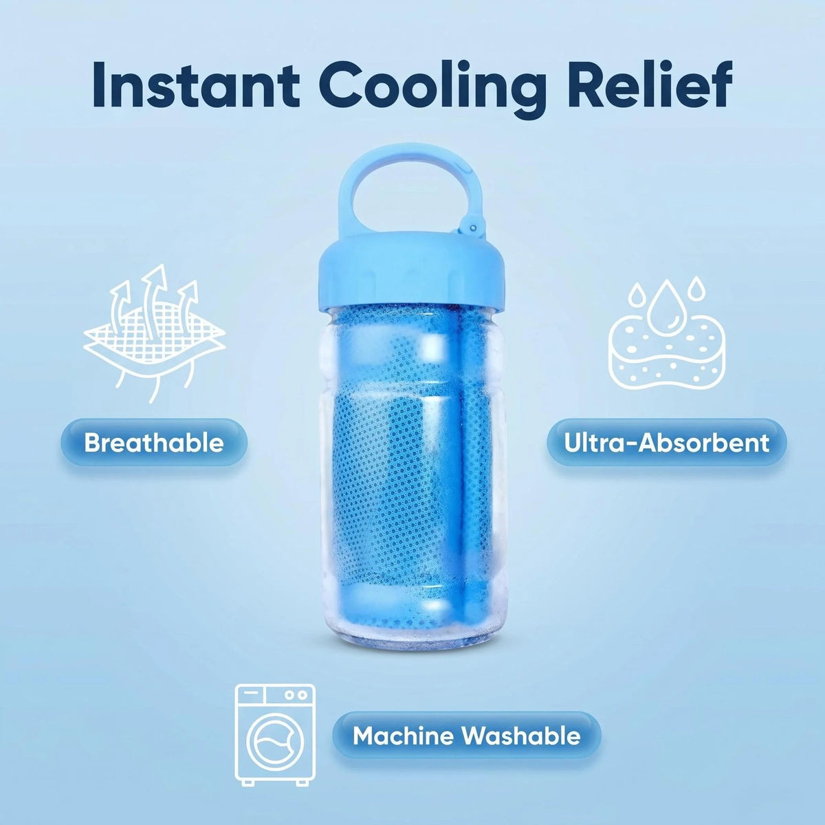 🏃❄️Cold Sweat Towel You Can Use Anywhere, Anytime! Reusable Soft Absorbent Cooling Portable