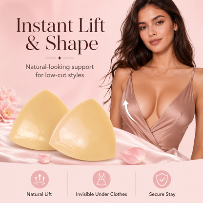 🩷Last Day 50% OFF⏳-- Invisible Lift - Patented Sticky Fashion Bra Inserts Prevents Nipple Slips No Sewing Required Low Cut Tops Womenswear