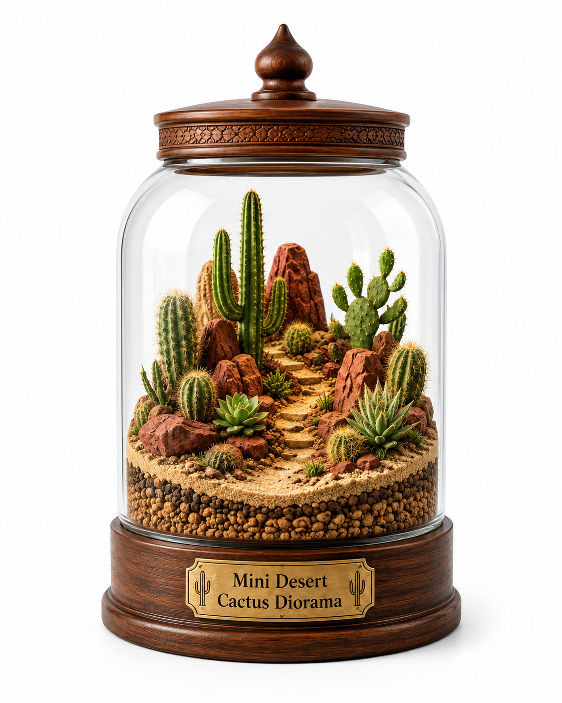 Mini Desert Cactus Diorama