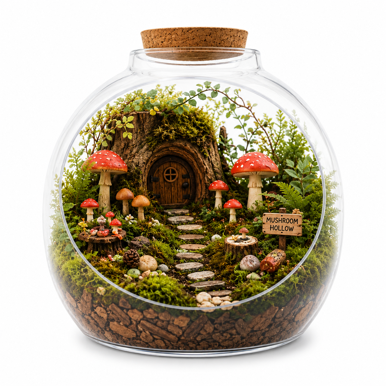 Mushroom Hollow Terrarium