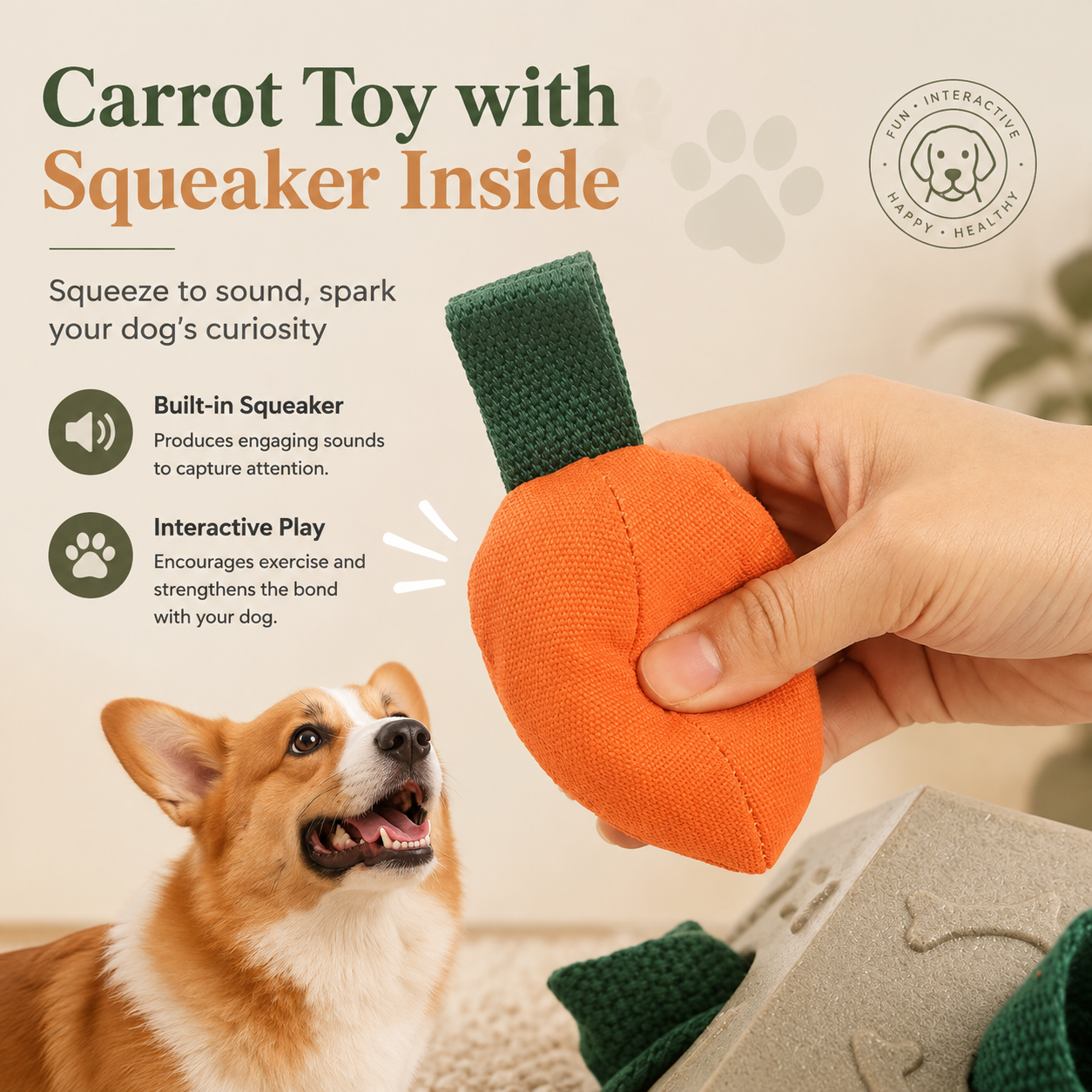 Delvaniq®Interactive Treat Puzzle Toy for Dogs