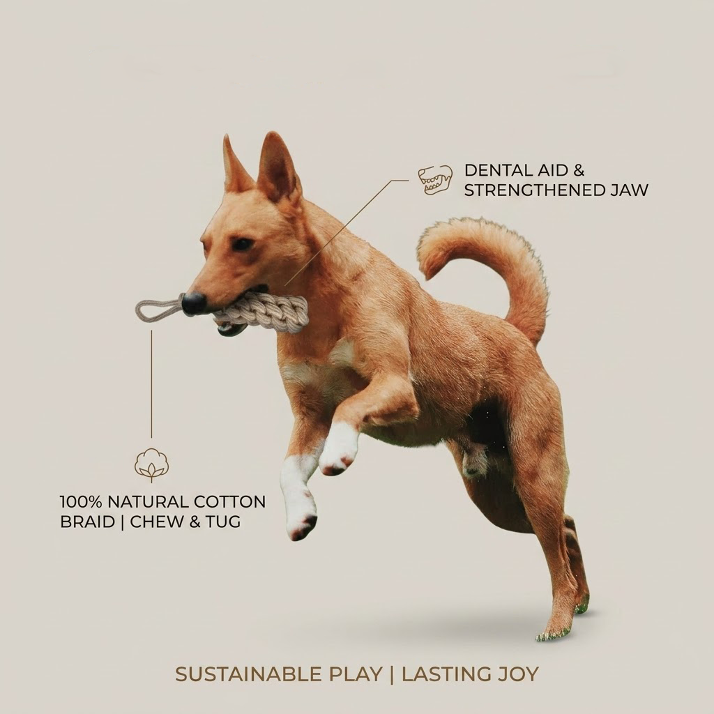 Delvaniq®4 Pack Natural Cotton Dog Rope Toys