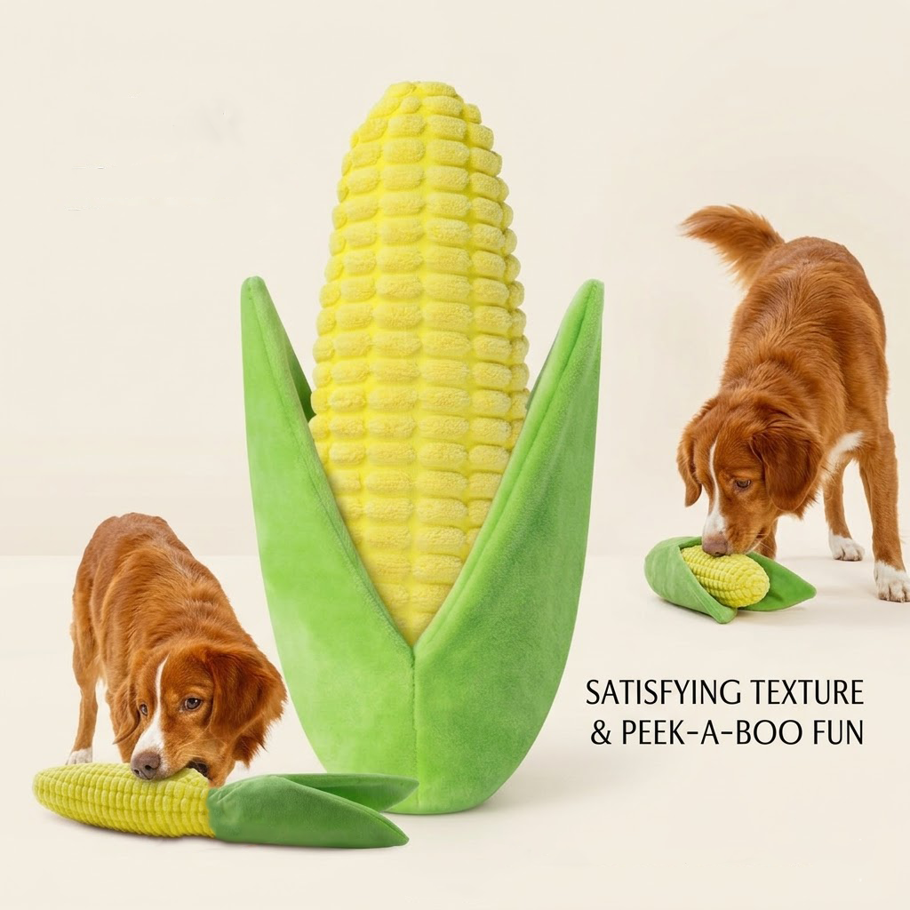 Delvaniq®Heavy Duty Indestructible Squeaky Goose Plush Dog Toy