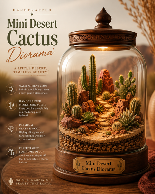 Mini Desert Cactus Diorama