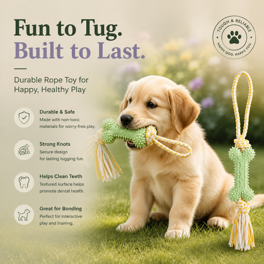 Delvaniq®Durable Rope Tug Toy for Dogs