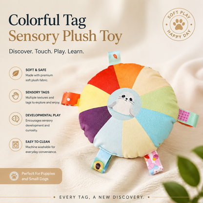 Delvaniq®Plush Squeaky Flying Disc Dog Toy