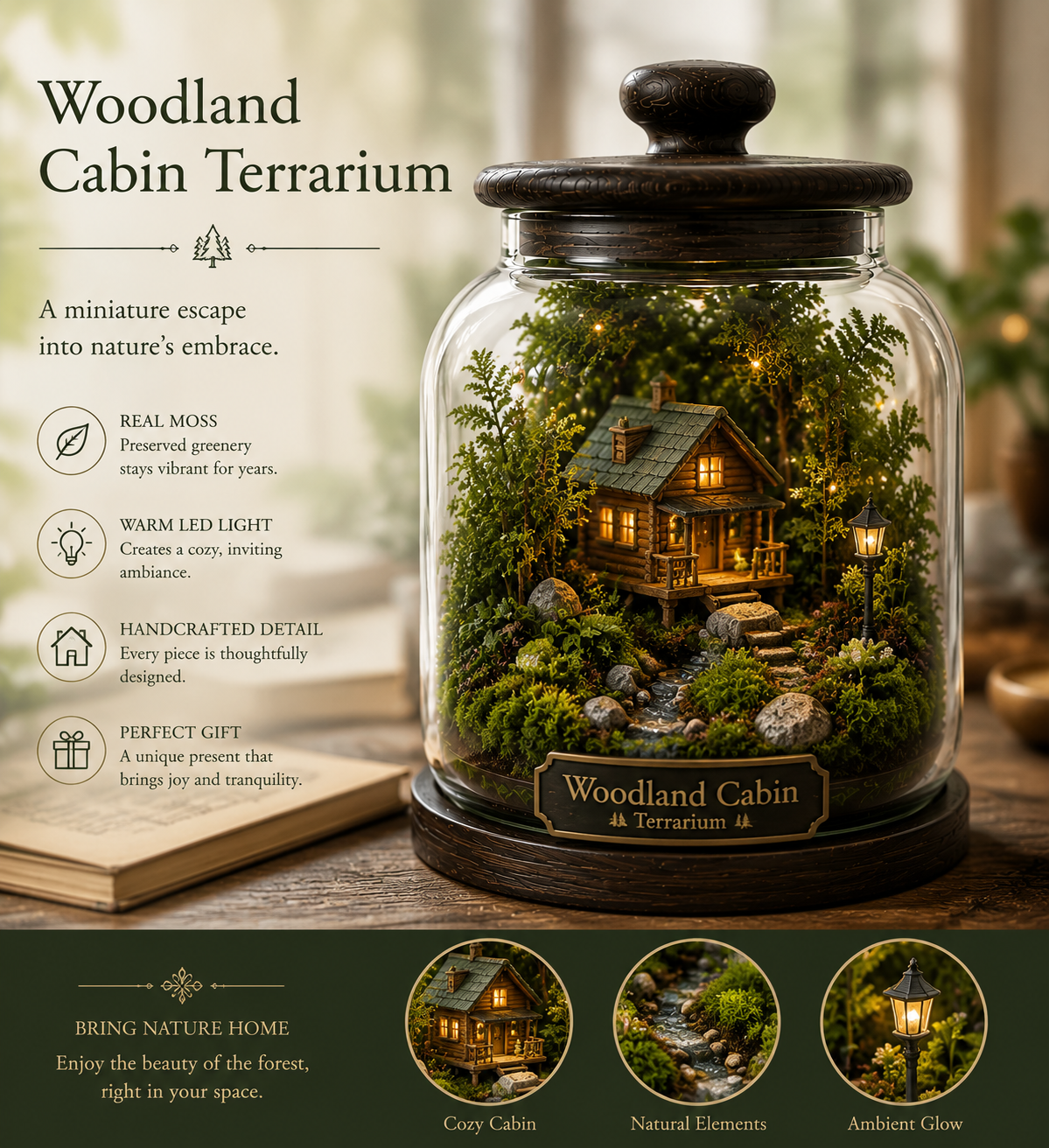 Woodland Cabin Terrarium