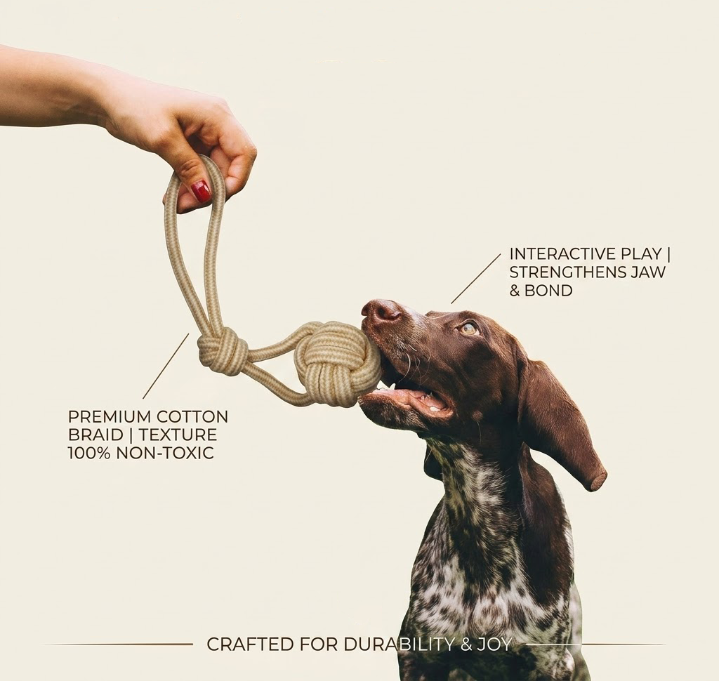 Delvaniq®4 Pack Natural Cotton Dog Rope Toys