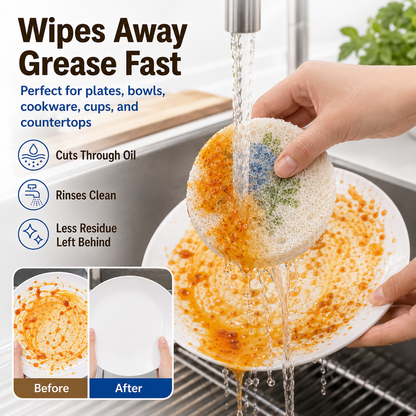 🔥 Limited Time: Buy More, Get More FREE - Wood-Based Eco-Friendly Cellulose Scrubber Pads - Scratch Free, Thickened Soft, High-Absorbency Expandable Foam Floral, 2026 Cute Home Care Cleaning Tools for Kitchen & Bathroom, Scratch Free Sponges, Scrubber Pad