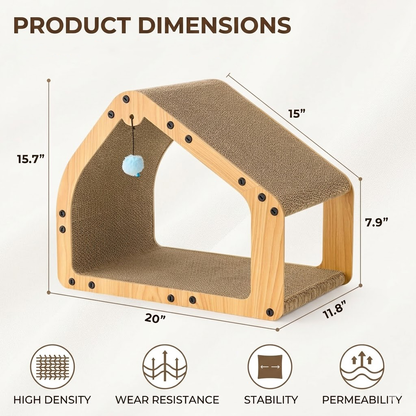 Delvaniq®20-Inch Cardboard Cat Scratcher House