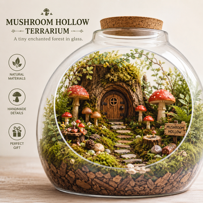 Mushroom Hollow Terrarium