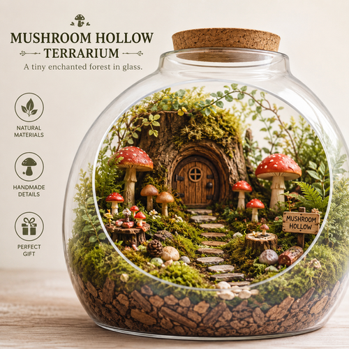 Mushroom Hollow Terrarium