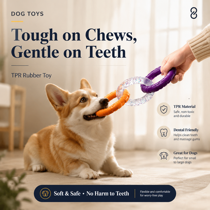 Delvaniq®Durable Tug Ring Dog Toy