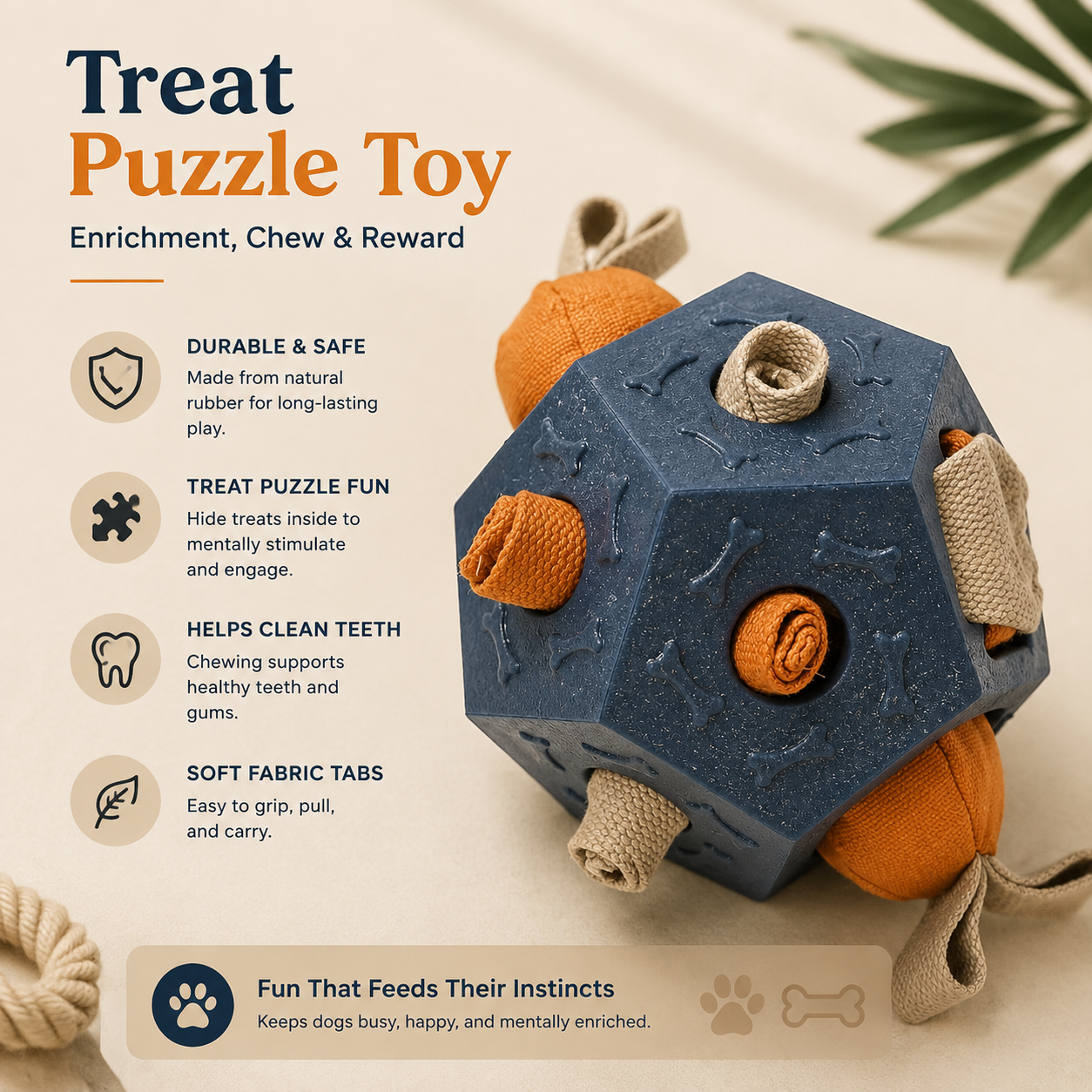 Delvaniq®Interactive Treat Puzzle Toy for Dogs